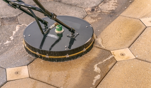 Concrete pressure washing for instant curb appeal.